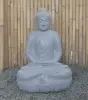 Artikelbild 1 des Artikels “Sitzender Buddha aus Flussstein in Dhyana-Stellung - Geste der Meditation, H. 81cm. “